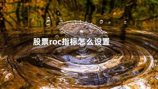 股票roc指标怎么设置
