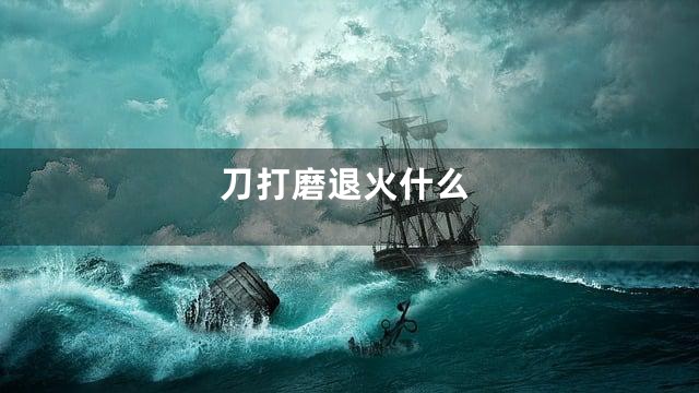 刀打磨退火什么