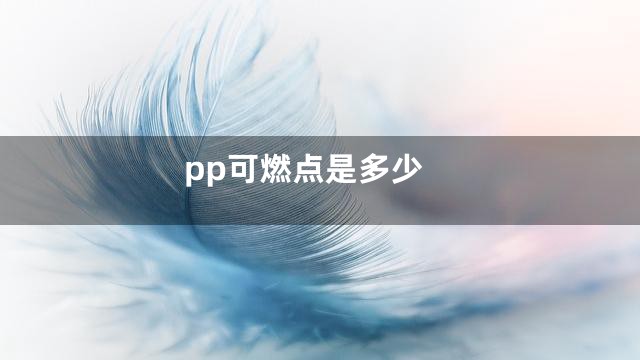 pp可燃点是多少