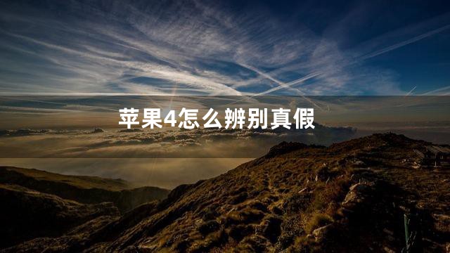 苹果4怎么辨别真假
