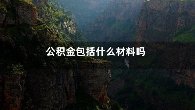 公积金包括什么材料吗