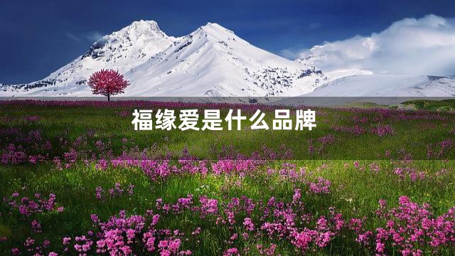 福缘爱是什么品牌