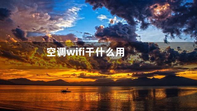 空调wifi干什么用
