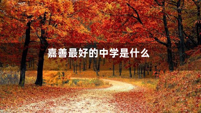 嘉善最好的中学是什么