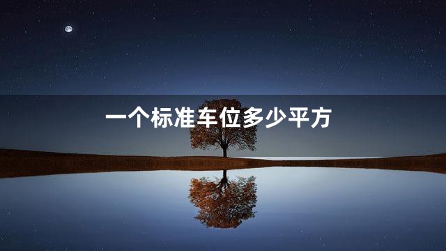 一个标准车位多少平方