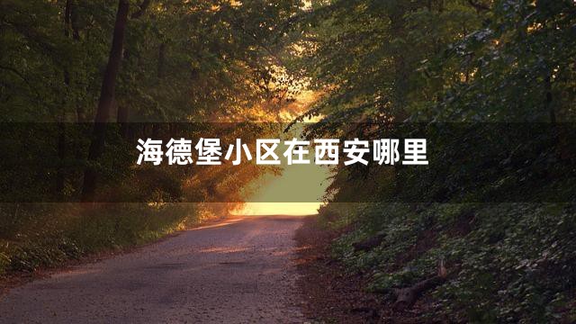 海德堡小区在西安哪里