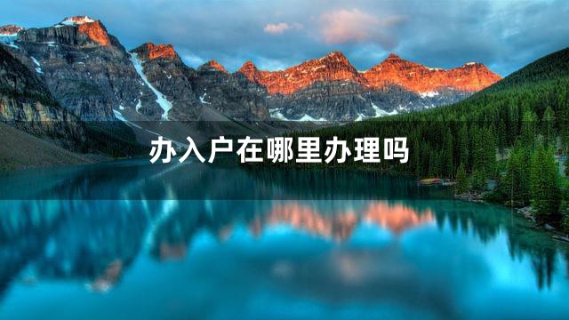 办入户在哪里办理吗