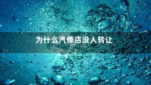 为什么汽修店没人转让