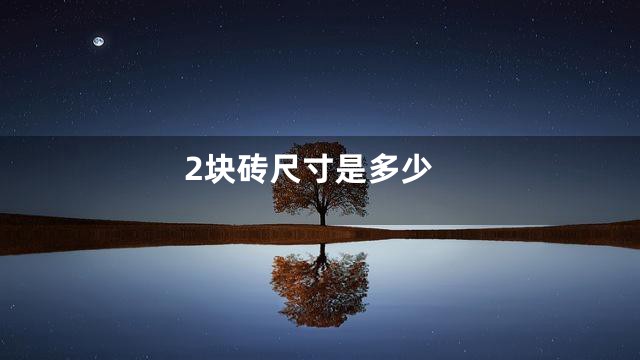 2块砖尺寸是多少