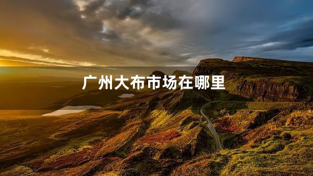 广州大布市场在哪里