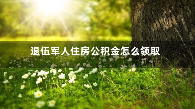 退伍军人住房公积金怎么领取