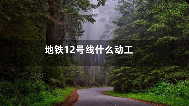 地铁12号线什么动工