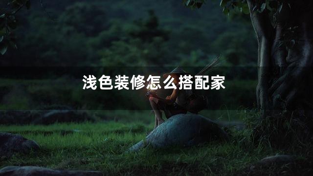 浅色装修怎么搭配家