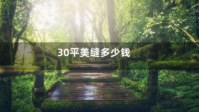 30平美缝多少钱