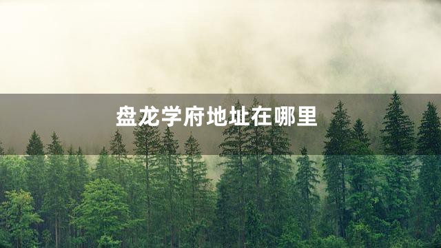 盘龙学府地址在哪里