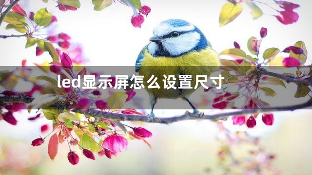 led显示屏怎么设置尺寸