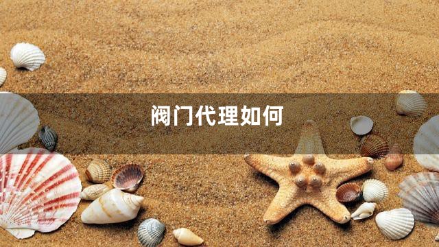 阀门代理如何