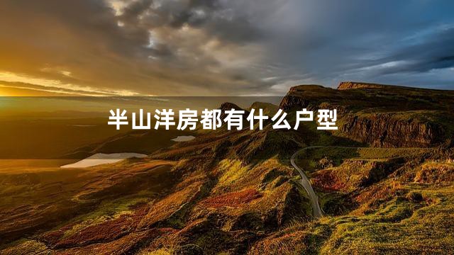 半山洋房都有什么户型