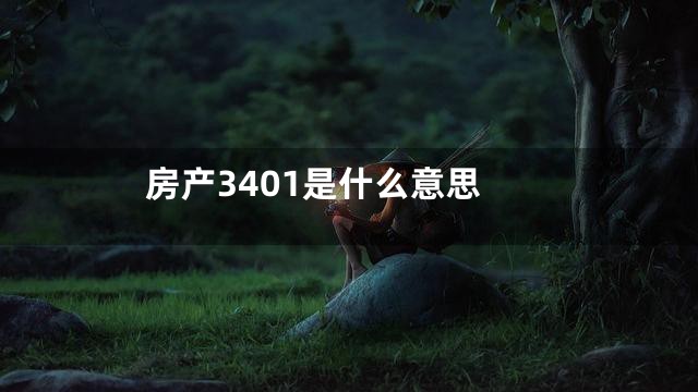 房产3401是什么意思