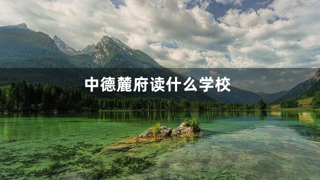 中德麓府读什么学校