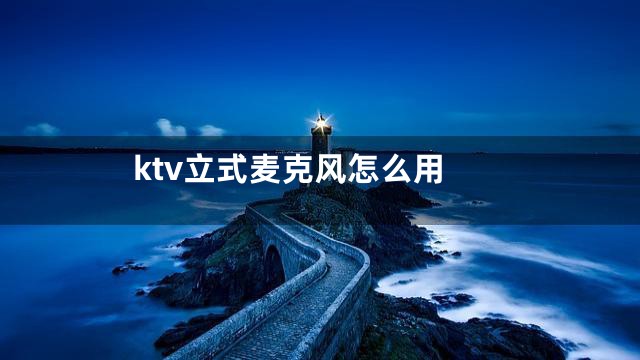 ktv立式麦克风怎么用