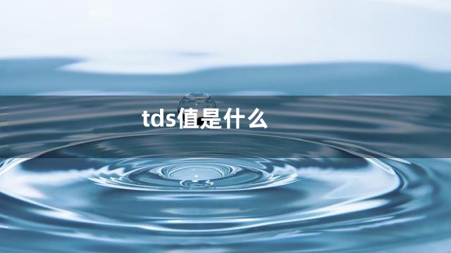 tds值是什么