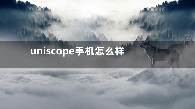 uniscope手机怎么样