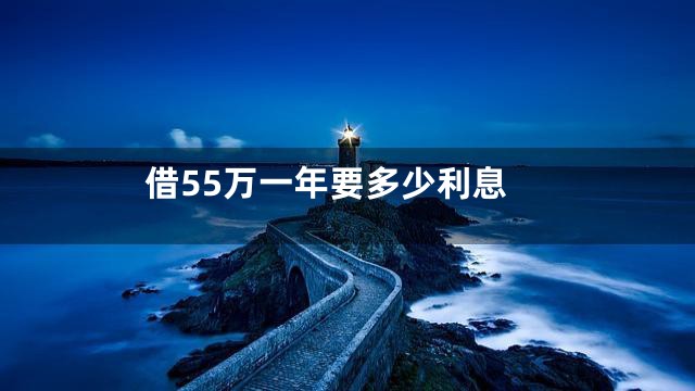 借55万一年要多少利息