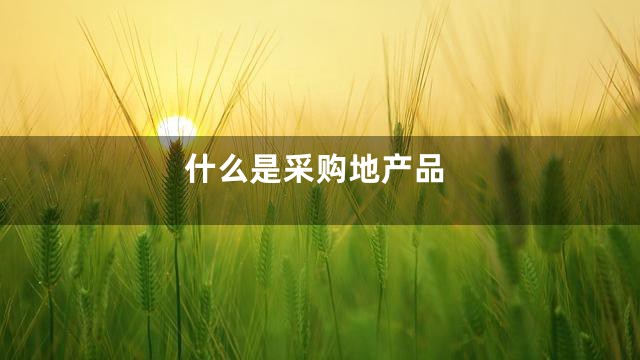 什么是采购地产品