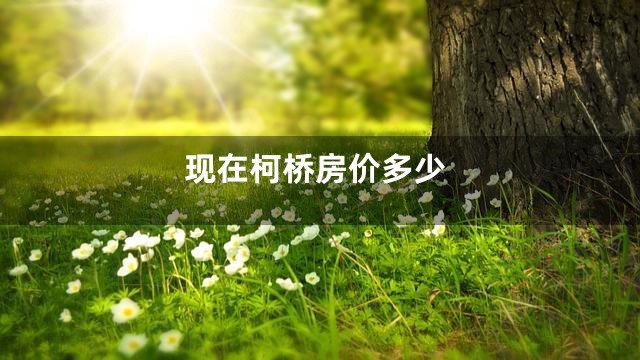 现在柯桥房价多少