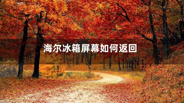 海尔冰箱屏幕如何返回