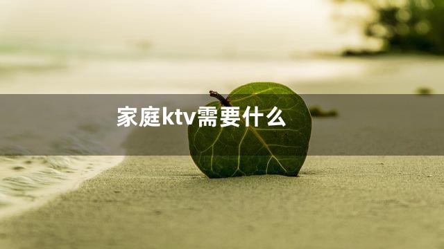 家庭ktv需要什么