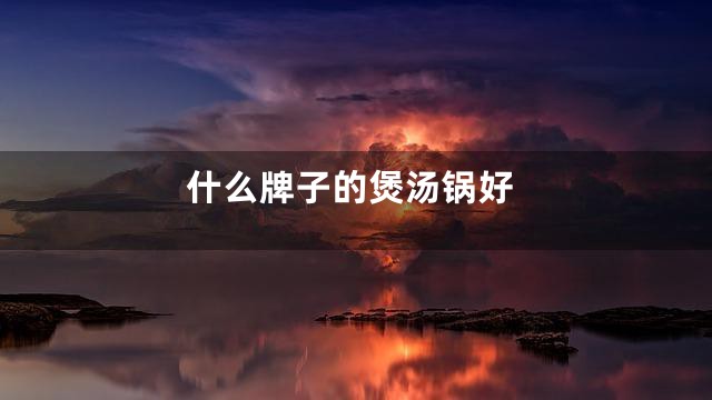 什么牌子的煲汤锅好