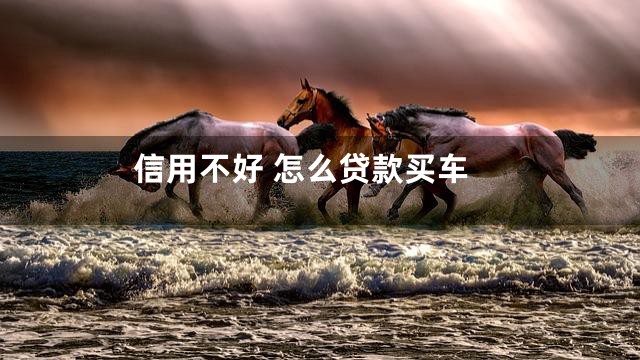 信用不好 怎么贷款买车