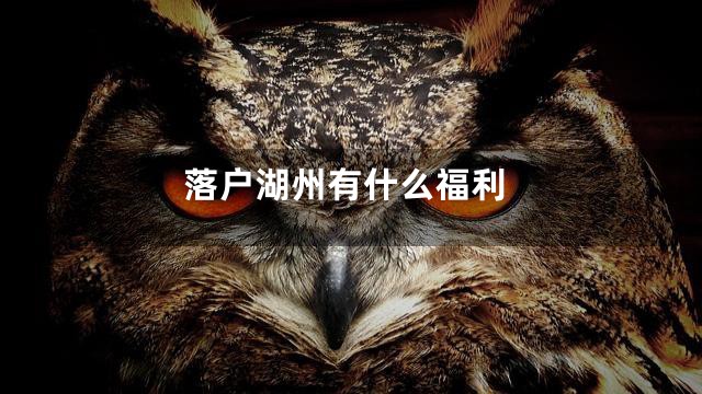 落户湖州有什么福利