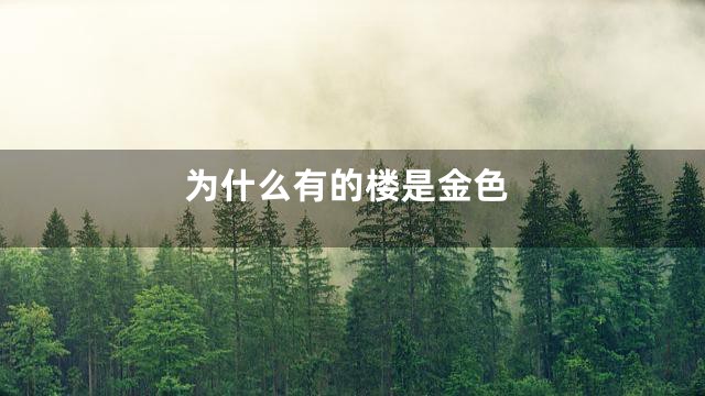 为什么有的楼是金色