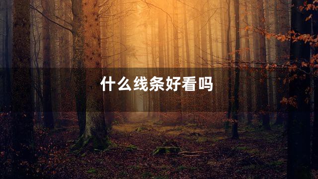 什么线条好看吗