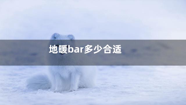 地暖bar多少合适