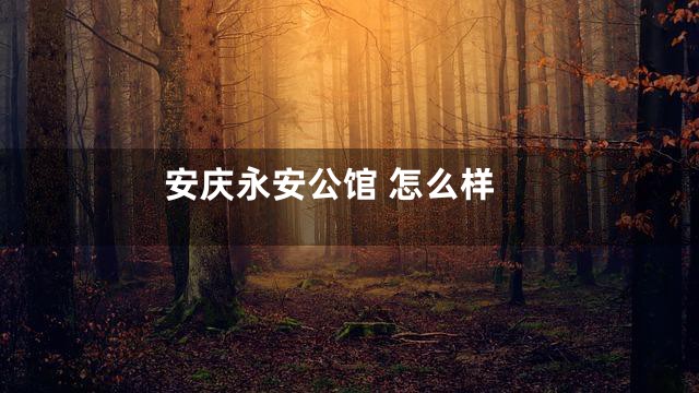 安庆永安公馆 怎么样