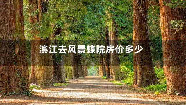 滨江去风景蝶院房价多少