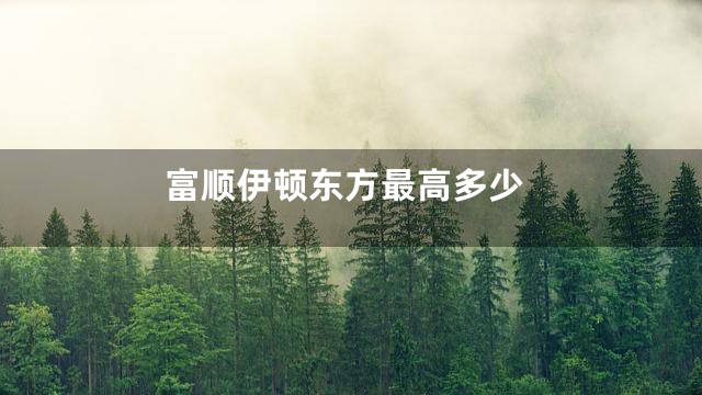 富顺伊顿东方最高多少