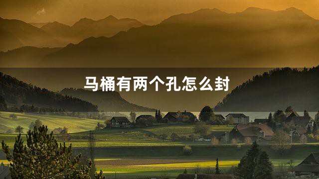 马桶有两个孔怎么封