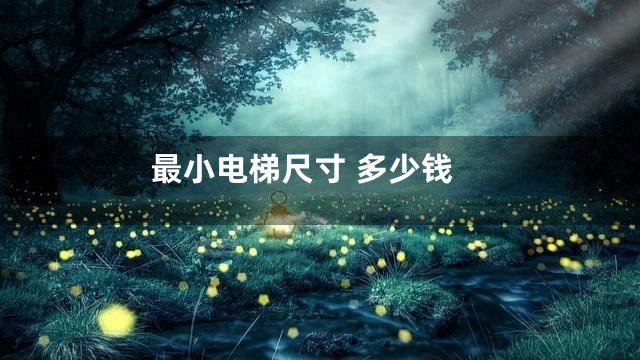 最小电梯尺寸 多少钱