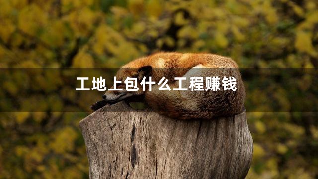 工地上包什么工程赚钱