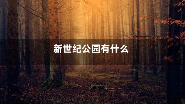 新世纪公园有什么