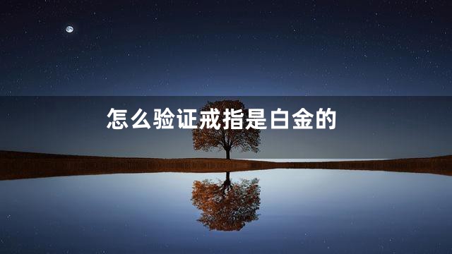 怎么验证戒指是白金的