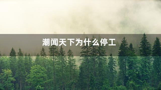 潮闻天下为什么停工