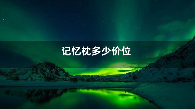 记忆枕多少价位