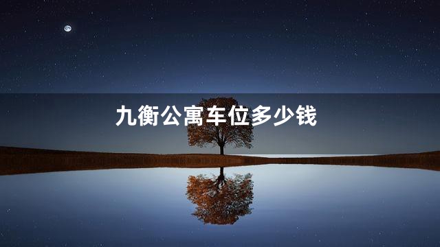 九衡公寓车位多少钱