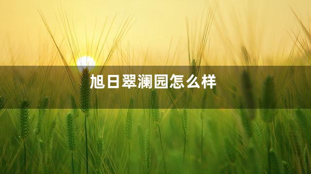 旭日翠澜园怎么样